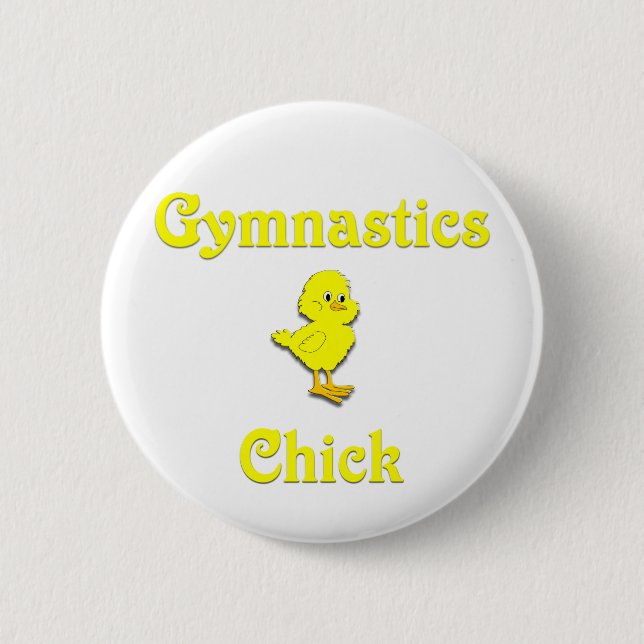 Badge Rond 5 Cm Chick de gymnastique (Devant)