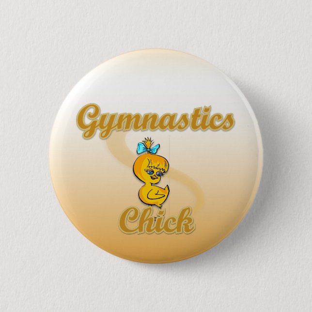 Badge Rond 5 Cm Chick de gymnastique (Devant)