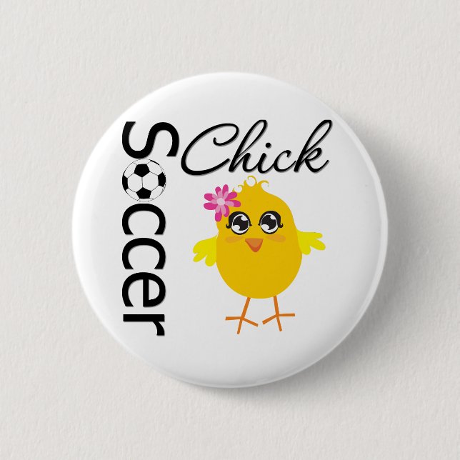 Badge Rond 5 Cm Chick de soccer (Devant)