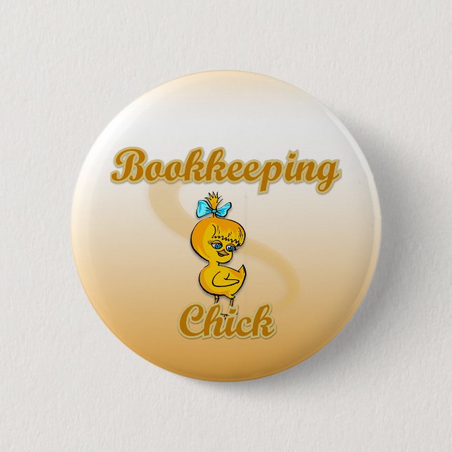 Badge Rond 5 Cm Chick de tenue de livres (Devant)