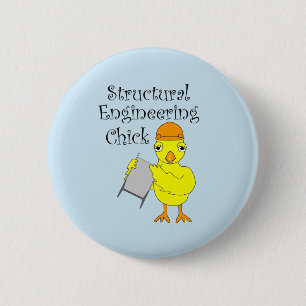 Badge Rond 5 Cm Chick d'ingénierie structurelle