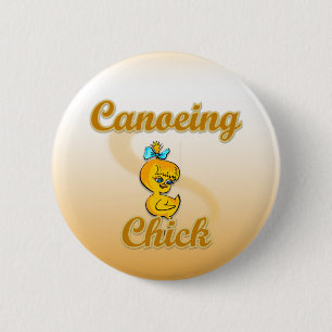 Badge Rond 5 Cm Chick en canoë