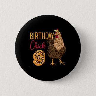 Badge Rond 5 Cm Chicken 9th Birthday Chick Cluck Rn Party Farm Rny