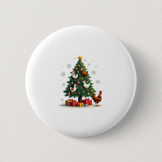 Badge Rond 5 Cm Chicken Cow Goat Horse Farm Animal Farmer Christma