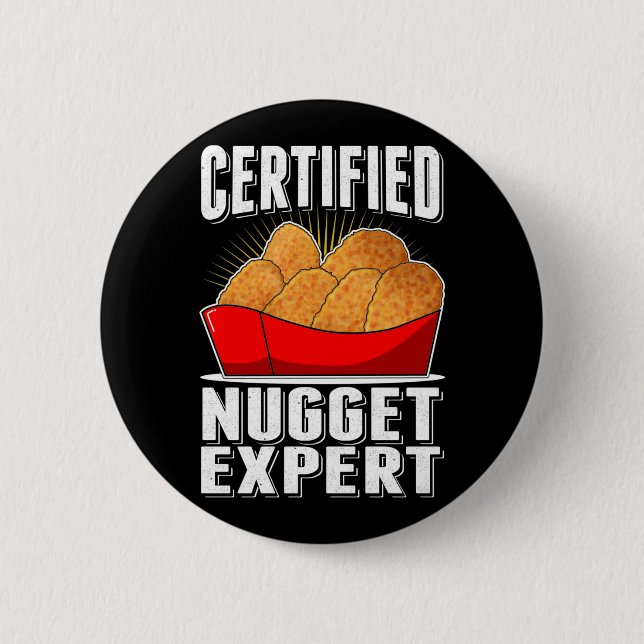 Badge Rond 5 Cm Chicket Nugget Expert Nug Life (Devant)