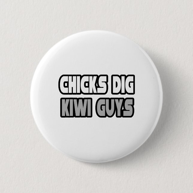 Badge Rond 5 Cm Chicks Creg Kiwi Guys (Devant)