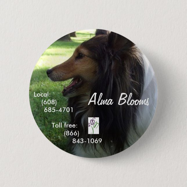 Badge Rond 5 Cm Chien (Devant)