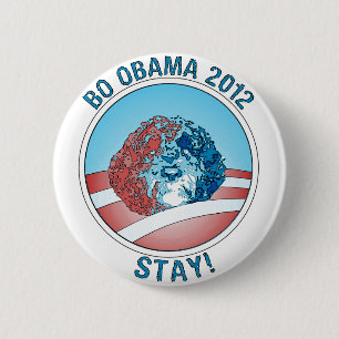 Badge Rond 5 Cm Chien 2012 de la Pro-BO Obama