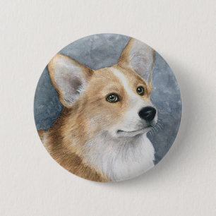 Badge Rond 5 Cm Chien 89 Corgi