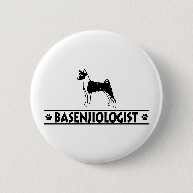 BADGE ROND 5 CM CHIEN BASENJI (Devant)