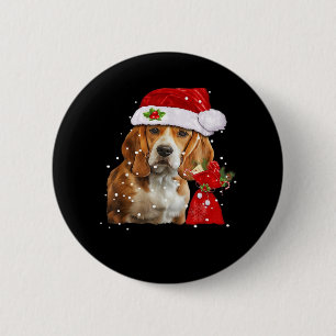 Badge Rond 5 Cm Chien beagle Noël T Chemise Noël Chien Essenti