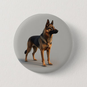 Badge Rond 5 Cm Chien berger allemand