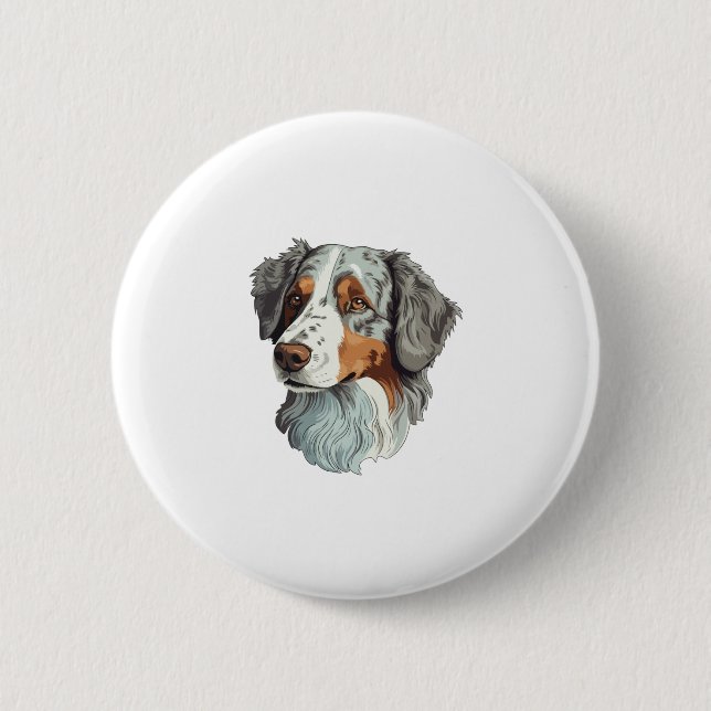 Badge Rond 5 Cm Chien berger australien (Devant)