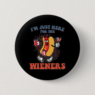 Badge Rond 5 Cm Chien Chaud Je Suis Juste Ici Pour Les Saucisses 4