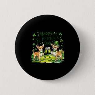 Badge Rond 5 Cm Chien chihuahua jour de la Saint-Patrick