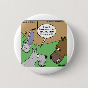 Badge Rond 5 Cm Chien contre aspirateur Cadeaux et objets à collec