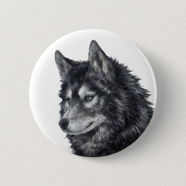 Badge Rond 5 Cm Chien de Balto (Devant)