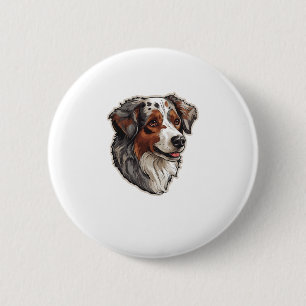 Badge Rond 5 Cm Chien de berger australien 1