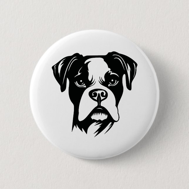Badge Rond 5 Cm Chien de boîte (Devant)