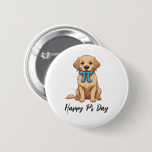 Badge Rond 5 Cm Chien De Jour Personnalisé Avec Symbole Pi   Joyeu