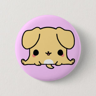 Badge Rond 5 Cm Chien de Kawaii (vous changez l'arrière - plan !)