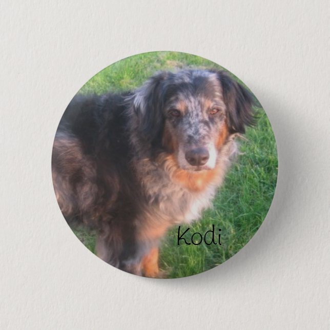 Badge Rond 5 Cm Chien de Kodi (Devant)