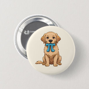 Badge Rond 5 Cm Chien de la journée de Pi avec symbole Pi Mignon