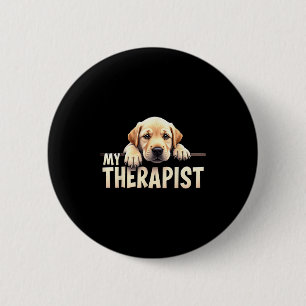 Badge Rond 5 Cm Chien de laboratoire drôle Mon thérapeute Chien La