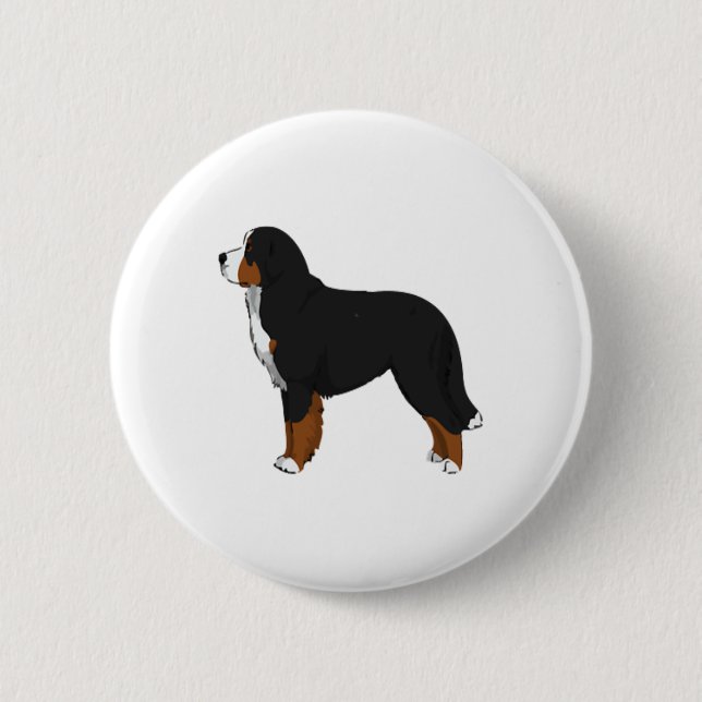 Badge Rond 5 Cm Chien de montagne bernois (Devant)