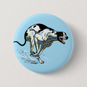 Badge Rond 5 Cm chien de race greyhound