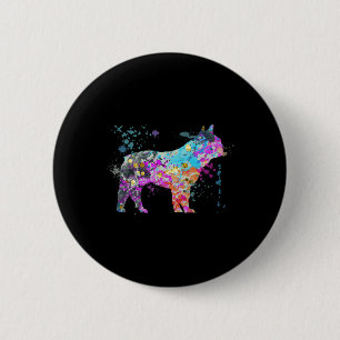 Badge Rond 5 Cm Chien de taureau français
