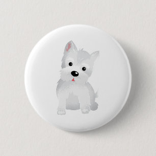 Badge Rond 5 Cm Chien de Westie