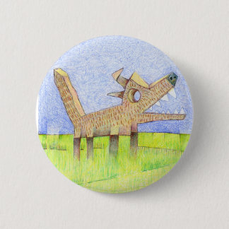 Badge Rond 5 Cm chien d'écorcement