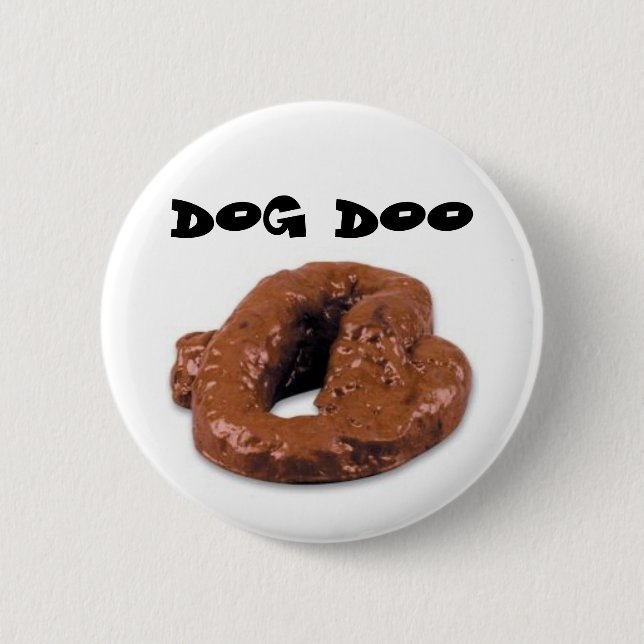 Badge Rond 5 Cm Chien Doo (Devant)