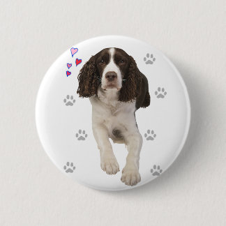 Badge Rond 5 Cm Chien espagnol Springer anglais