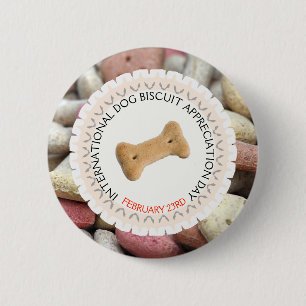 Badge Rond 5 Cm Chien festin appréciation jour 23 février