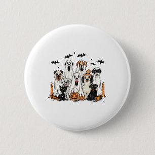 Badge Rond 5 Cm Chien Ghost mignon Chien habillé Comme Ghost Funny