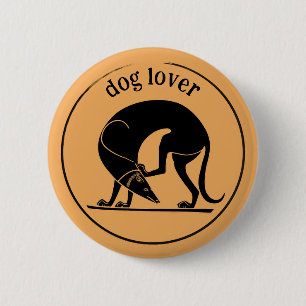 Badge Rond 5 Cm Chien grec ancien (peintre Euergides)