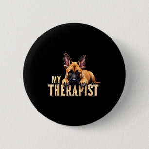 Badge Rond 5 Cm Chien malinois drôle Mon berger belge therast D
