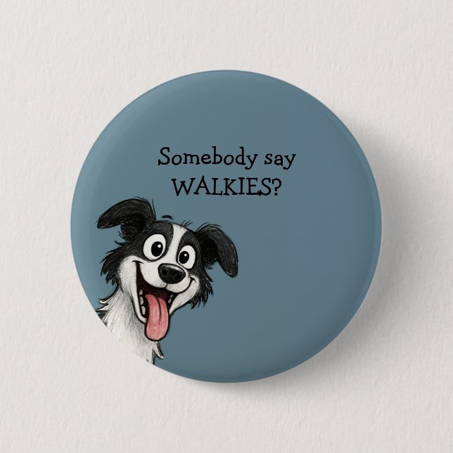 Badge Rond 5 Cm Chien Mignon  (Devant)