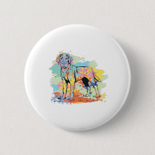 Badge Rond 5 Cm Chien Mignon Labrador Retriever