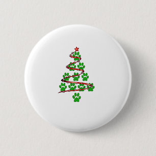Badge Rond 5 Cm Chien Paws Imprimer l'arbre de Noël pour les Amour