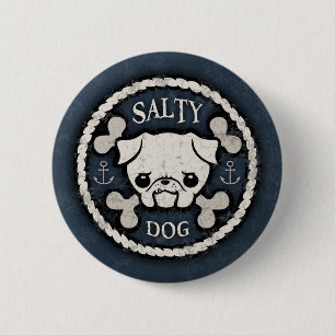 Badge Rond 5 Cm Chien salé - BD
