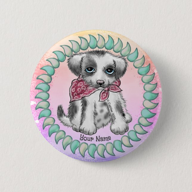 Badge Rond 5 Cm Chien supérieur (Devant)