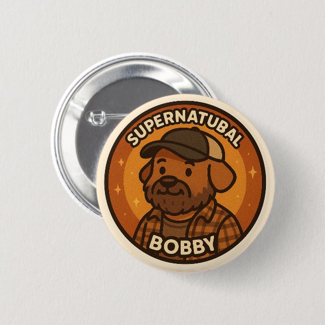 Badge Rond 5 Cm Chien surnaturel - Bobby (Devant & derrière)
