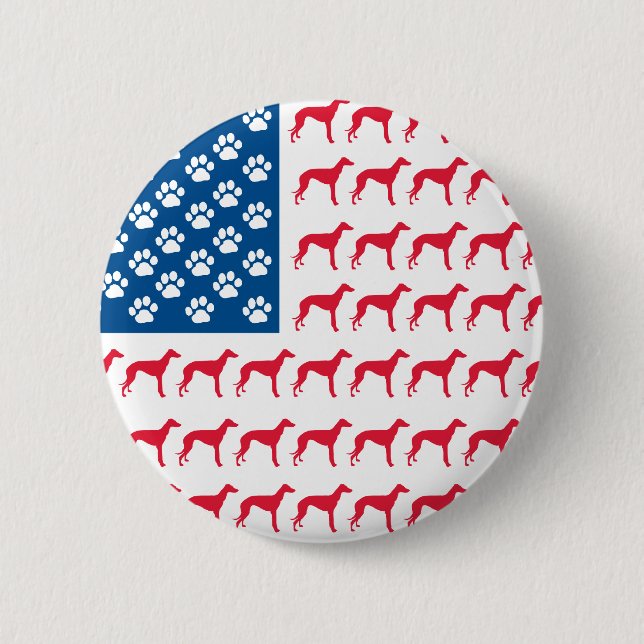 Badge Rond 5 Cm Chien vert patriotique (Devant)