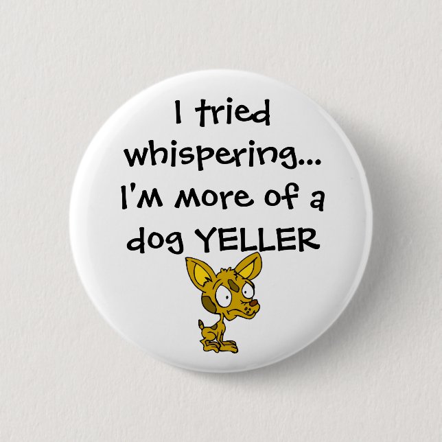 Badge Rond 5 Cm Chien Yeller (Devant)
