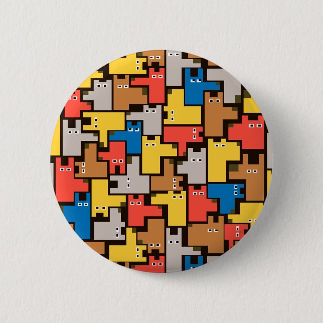 Badge Rond 5 Cm Chiens (Devant)