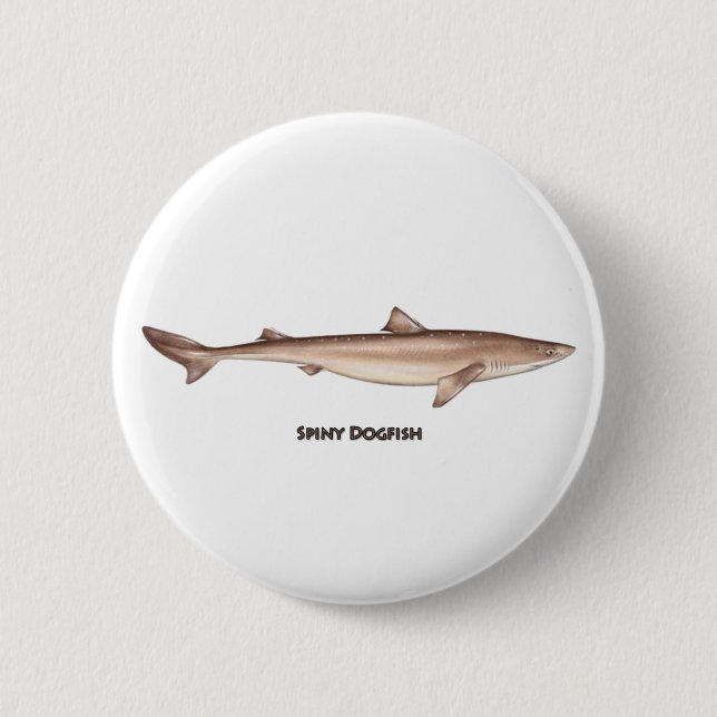 Badge Rond 5 Cm Chiens de mer épineux (Devant)