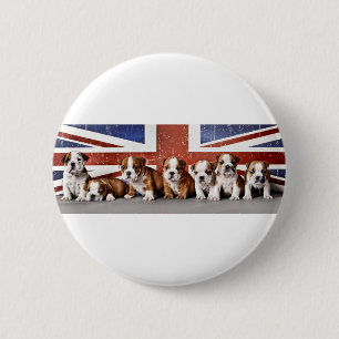Badge Rond 5 Cm Chiens de taureaux anglais